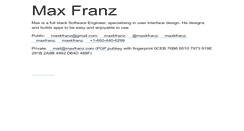 Desktop Screenshot of maxfranz.com