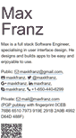 Mobile Screenshot of maxfranz.com