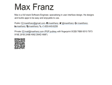 Tablet Screenshot of maxfranz.com